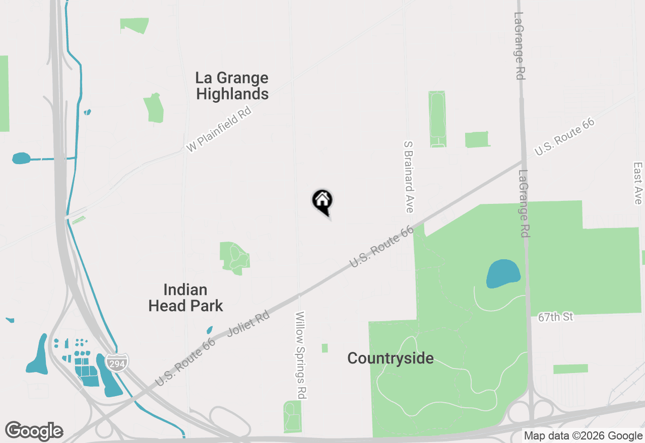 Map of 1350 63rd Place, La Grange Highlands, IL 60525