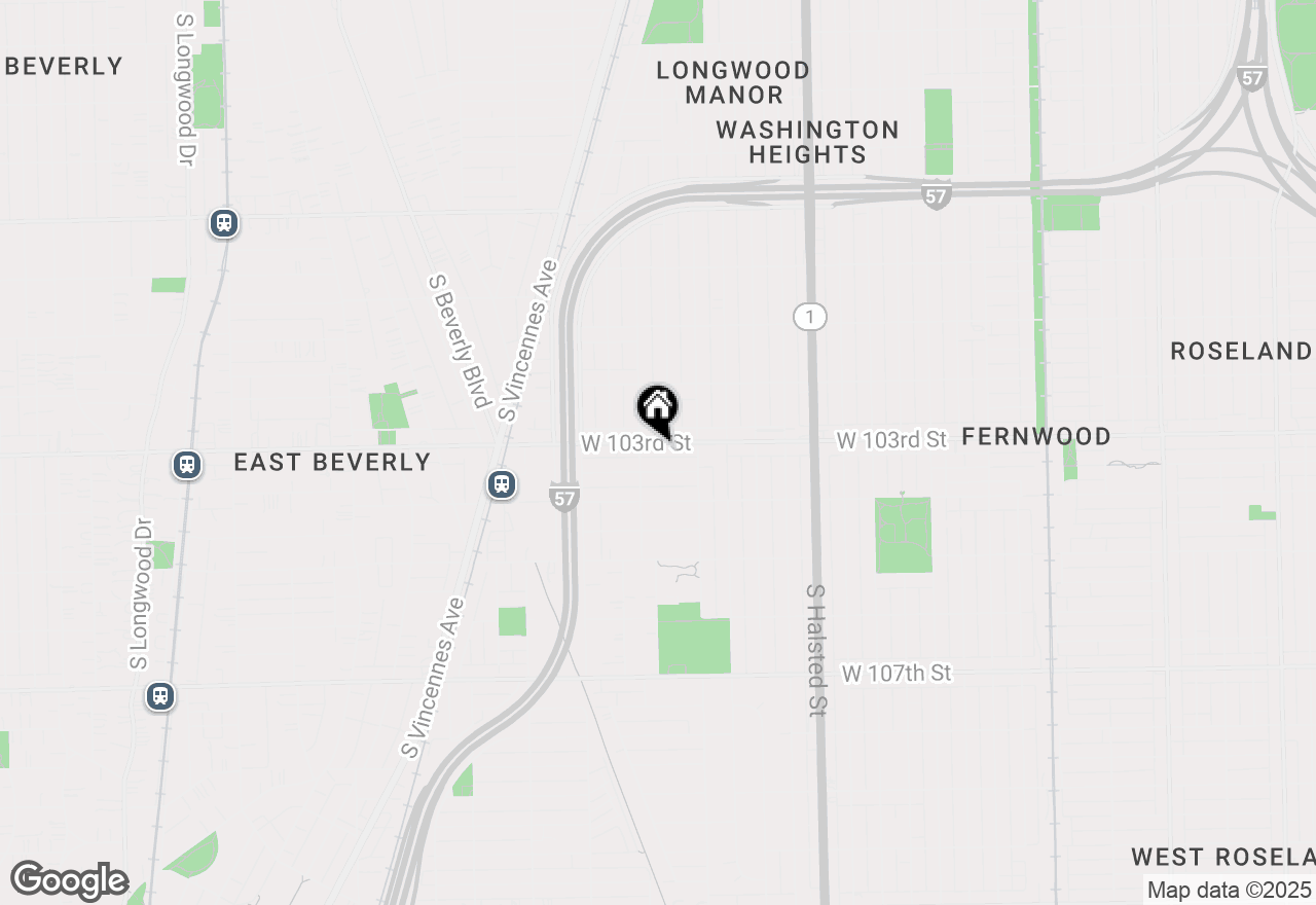 Map of 1043 W 103rd Street, Chicago, IL 60643