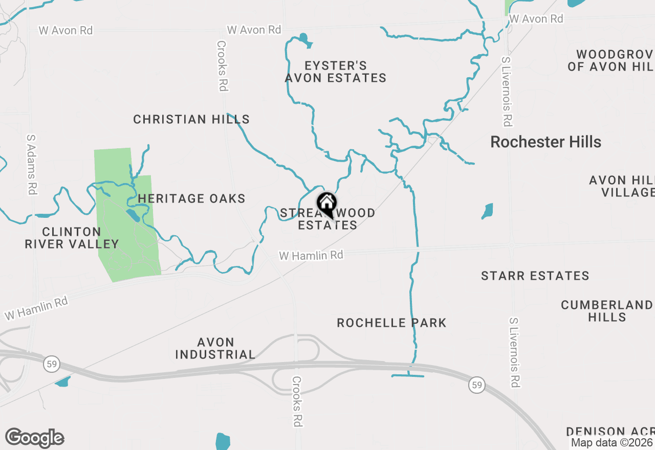 Map of 1938 Burning Bush Court, Rochester Hills, MI 48309
