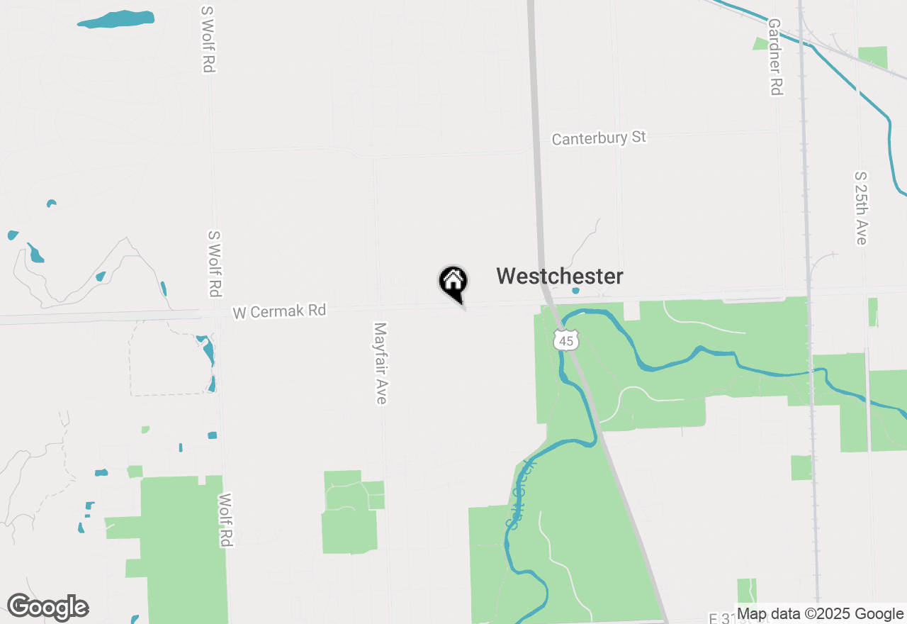 Map of 10607 W Cermak Road, Westchester, IL 60154