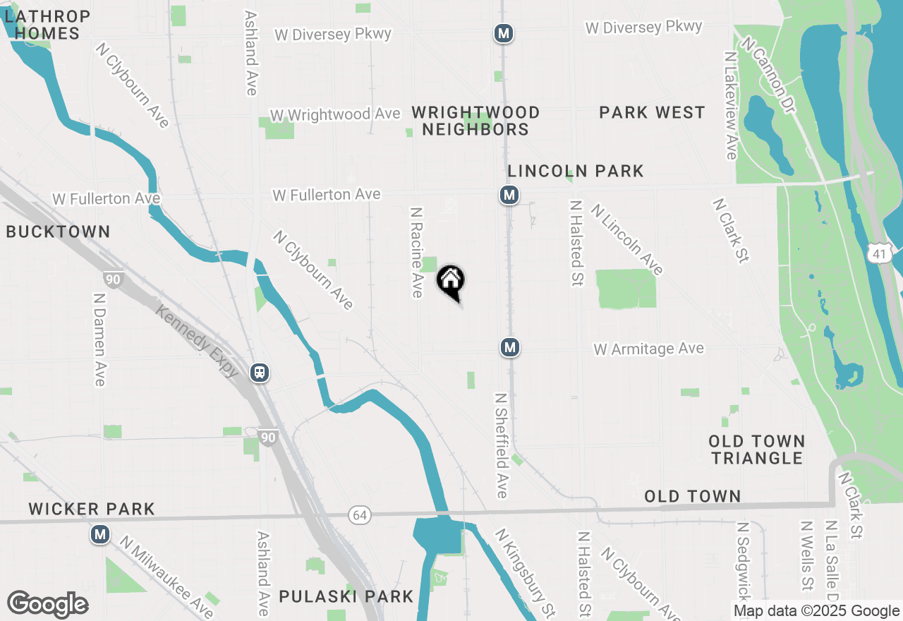 Map of 1110 W Dickens Avenue #3, Chicago, IL 60614