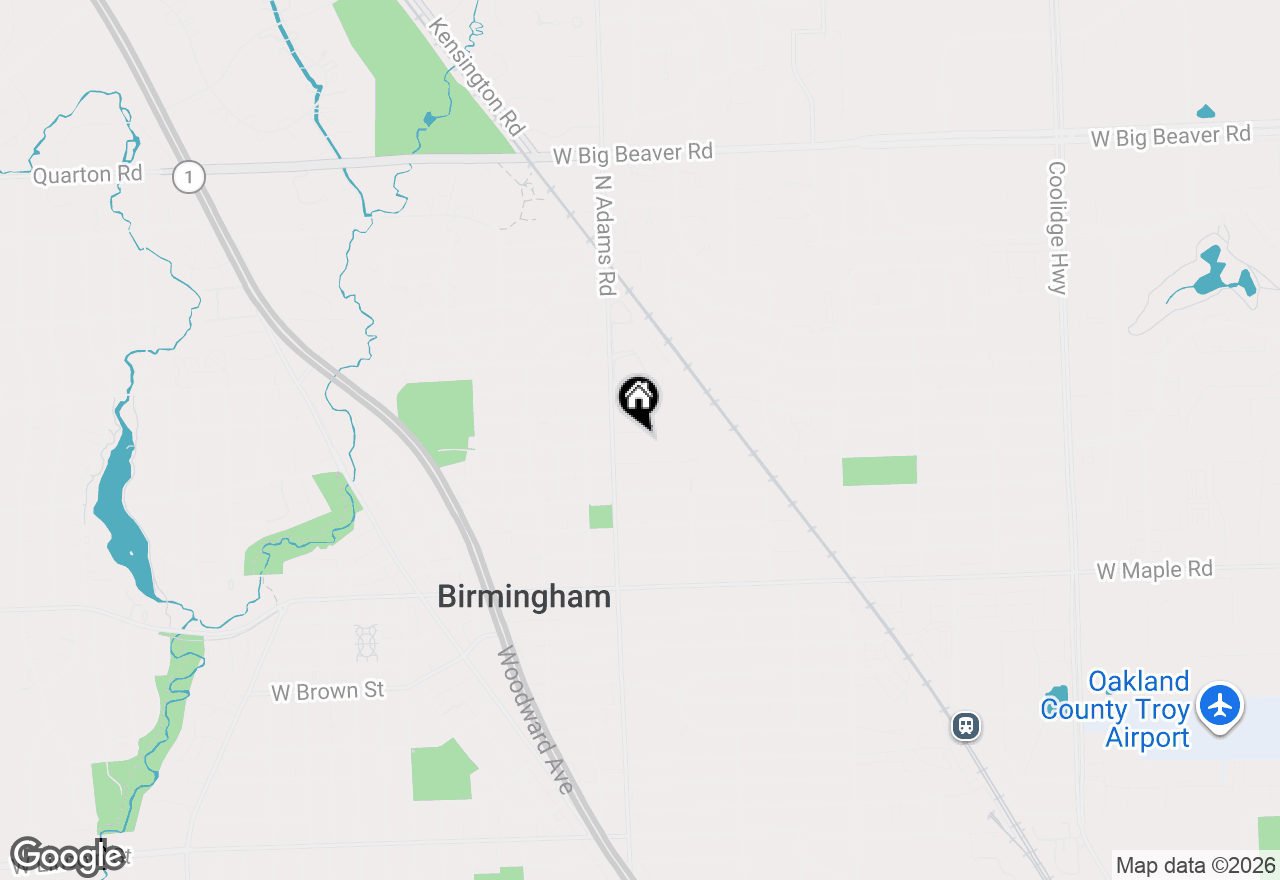 Map of 1210 Manchester Road, Birmingham, MI 48009