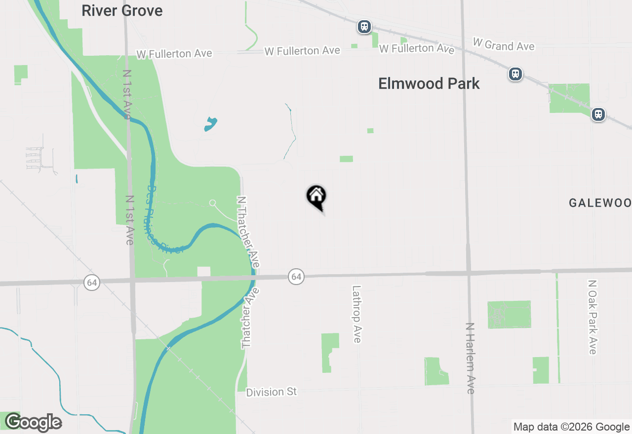 Map of 1801 N 77th Court, Elmwood Park, IL 60707