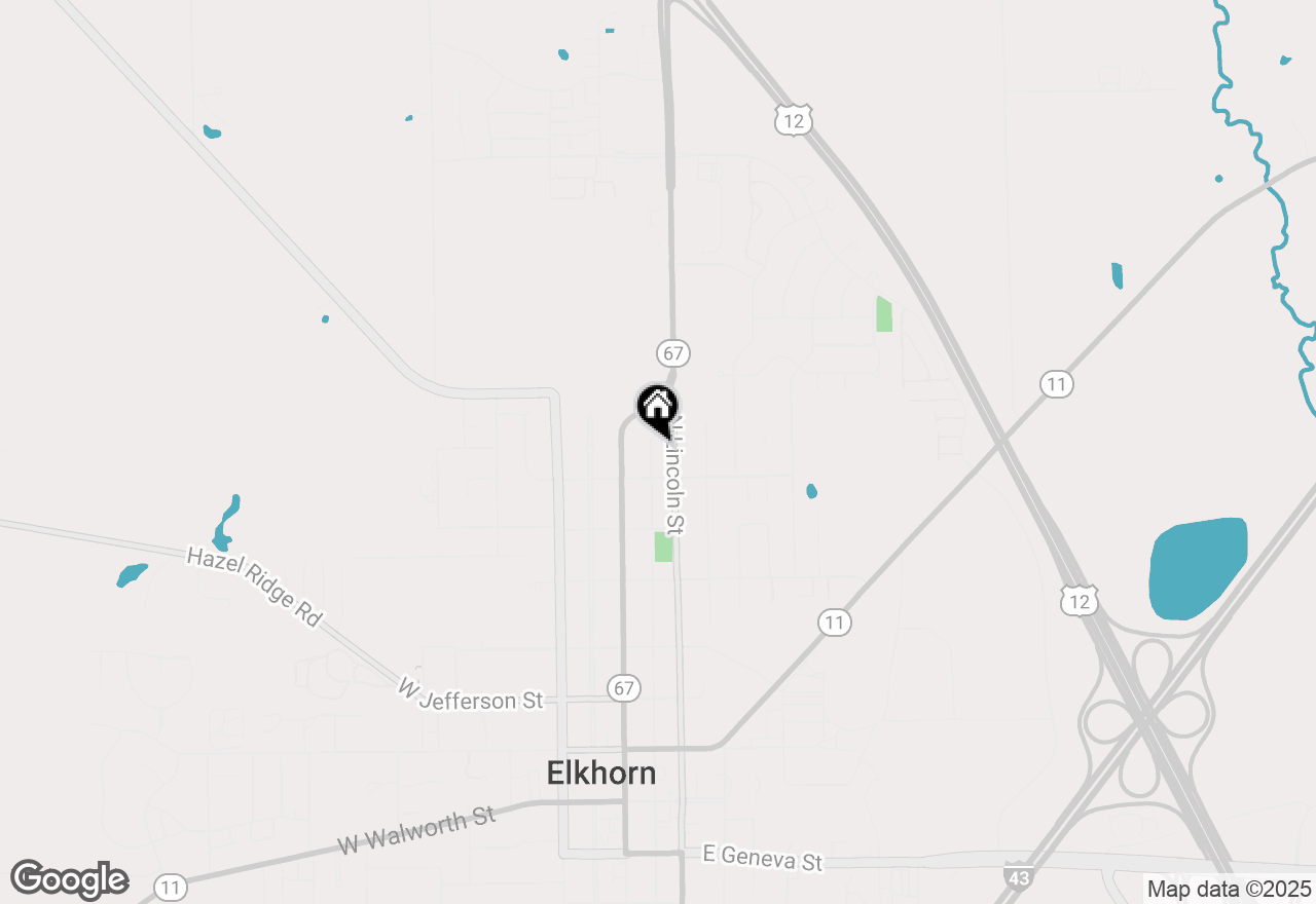 Map of 613 N Washington St, Elkhorn, WI 53121