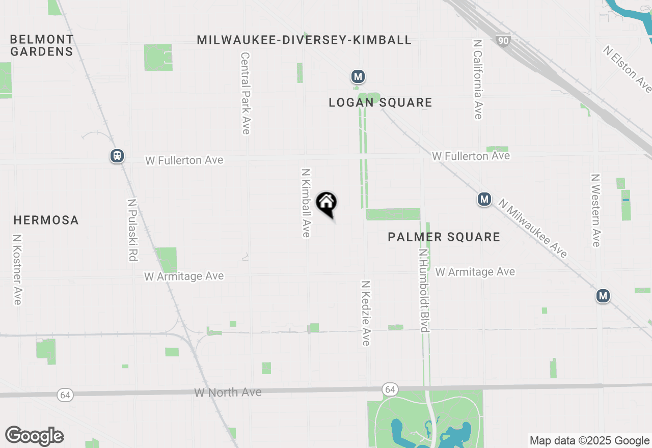 Map of 2641.5 N Spaulding Avenue #3S, Chicago, IL 60647