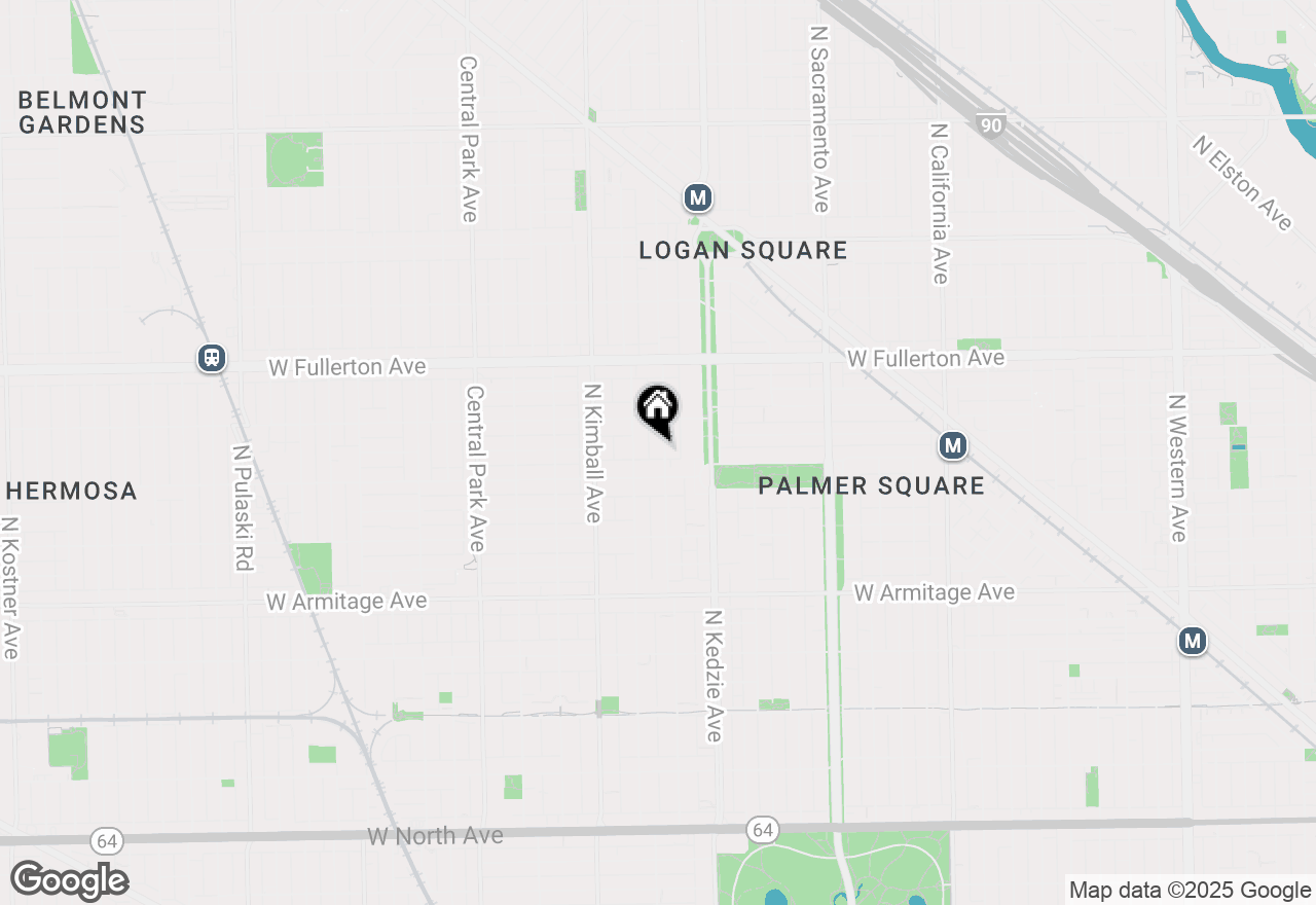 Map of 2224 N Sawyer Avenue #2, Chicago, IL 60647