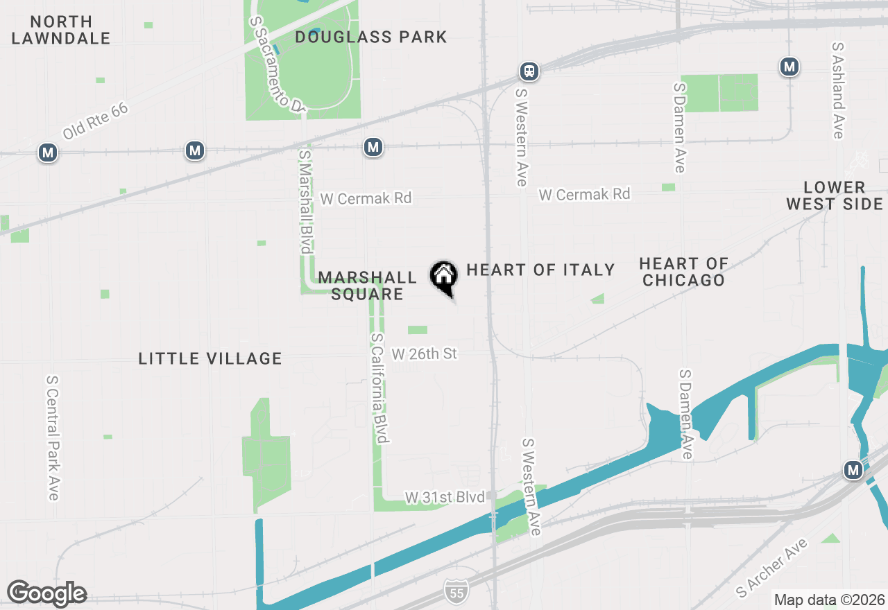 Map of 2601 W Luther Street, Chicago, IL 60608