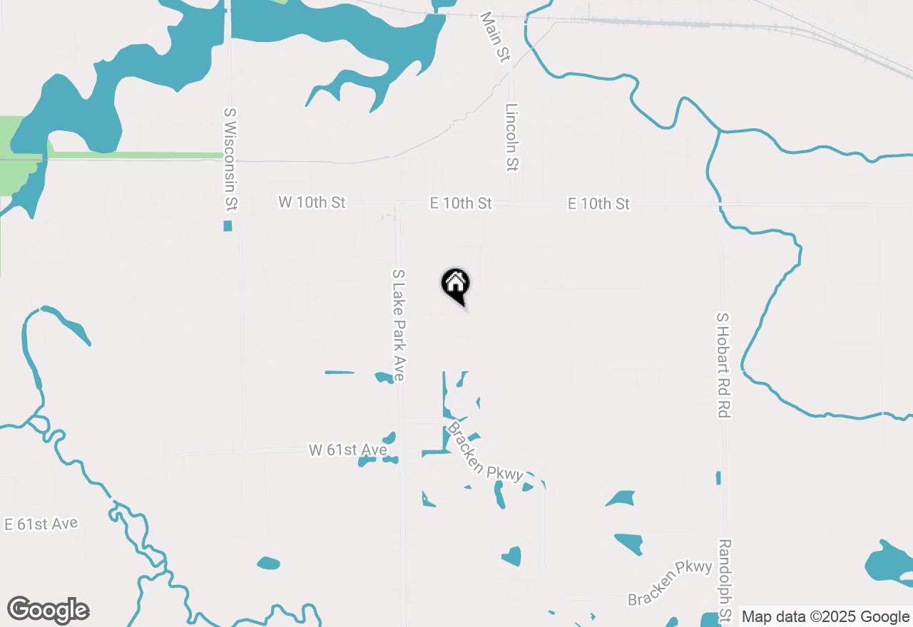 Map of 222 E 13th Street, Hobart, IN 46342