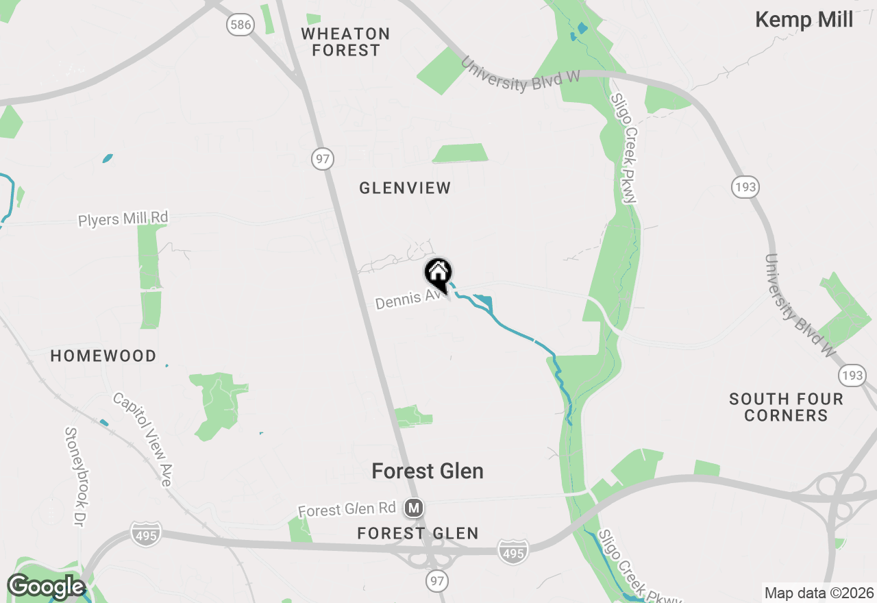 Map of 1912 Dennis Avenue, Silver Spring, MD 20902