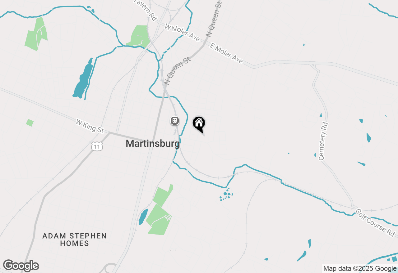 Map of 111 N High Street, Martinsburg, WV 25404