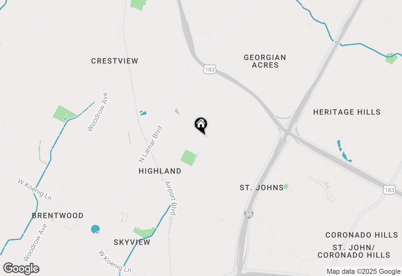 Map of 409 W Croslin St, Austin, TX 78752