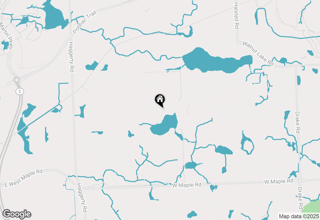 Map of 5679 Branford Drive, West Bloomfield, MI 48322
