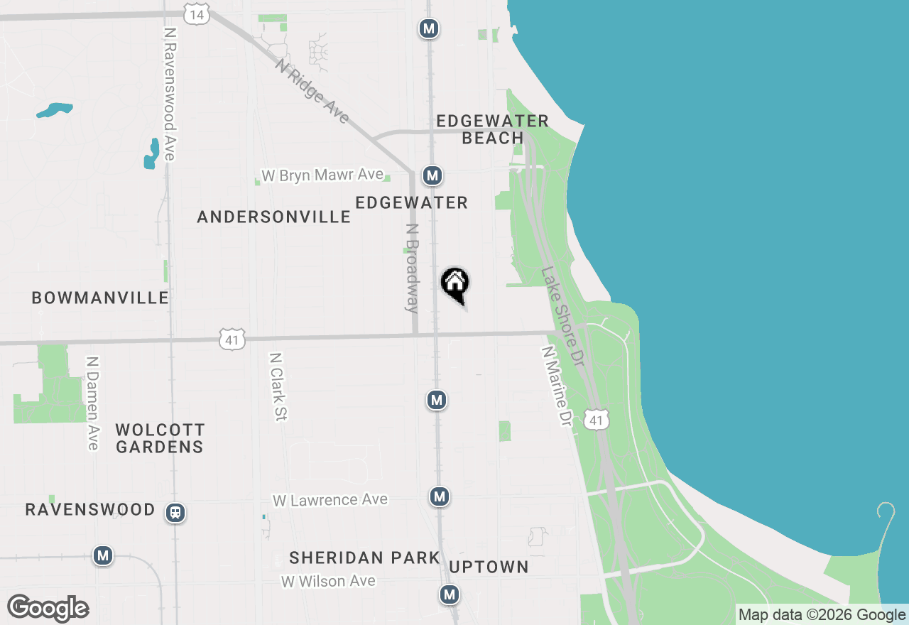 Map of 5231 N Winthrop Avenue #1S, Chicago, IL 60640