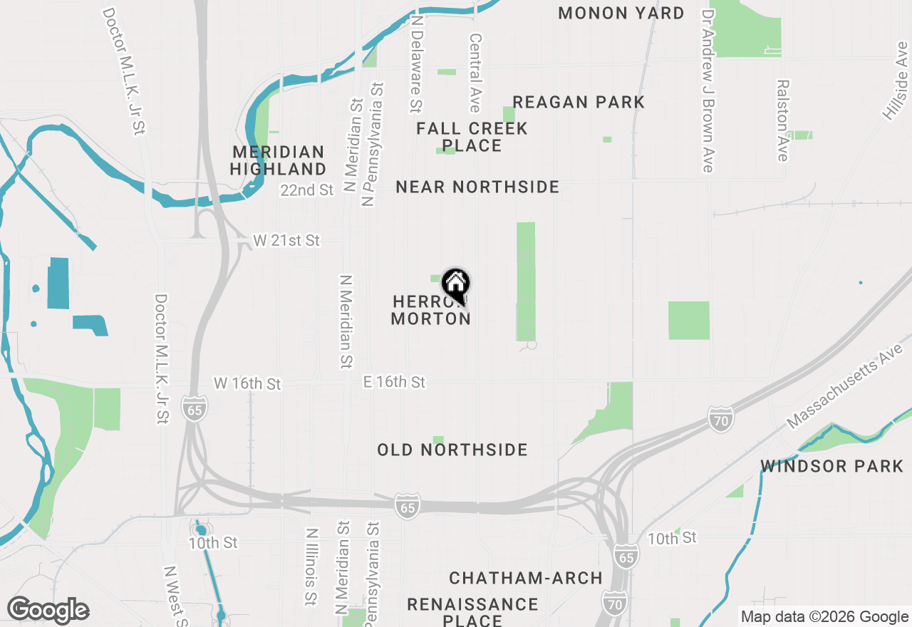 Map of 1819 N New Jersey Street, Indianapolis, IN 46202