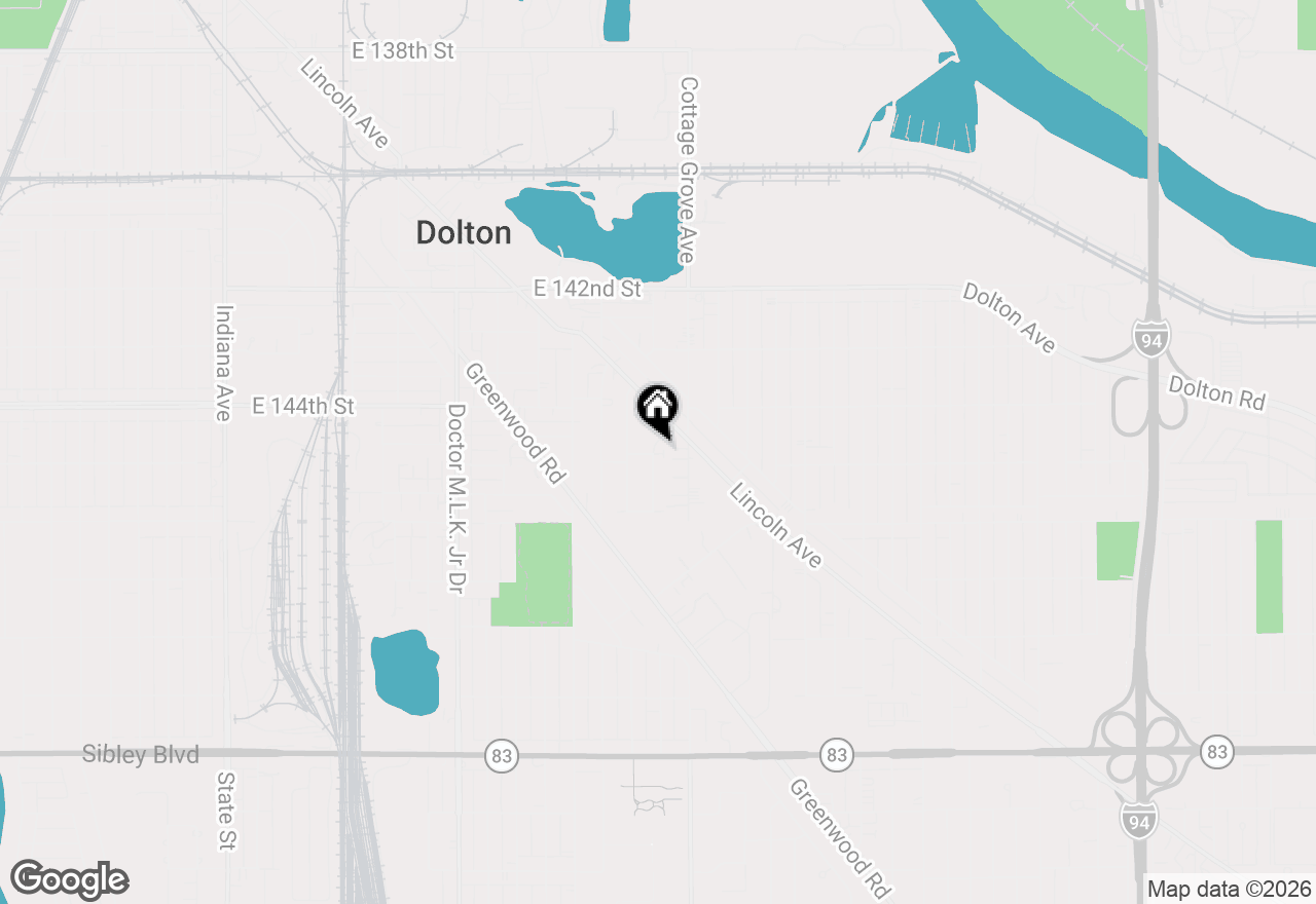 Map of 14445 Van Buren Street, Dolton, IL 60419