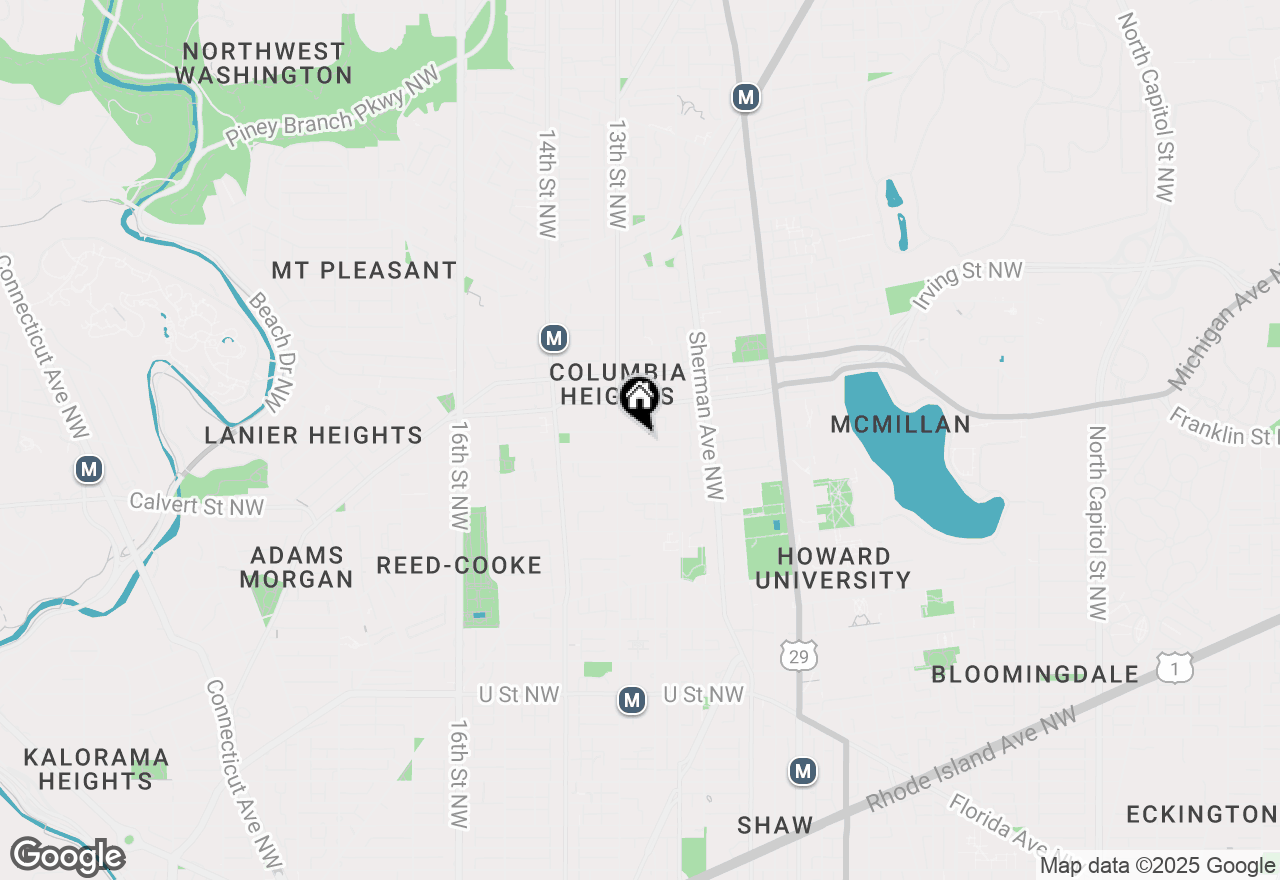 Map of 1222 Girard Street Nw #1, Washington, DC 20009