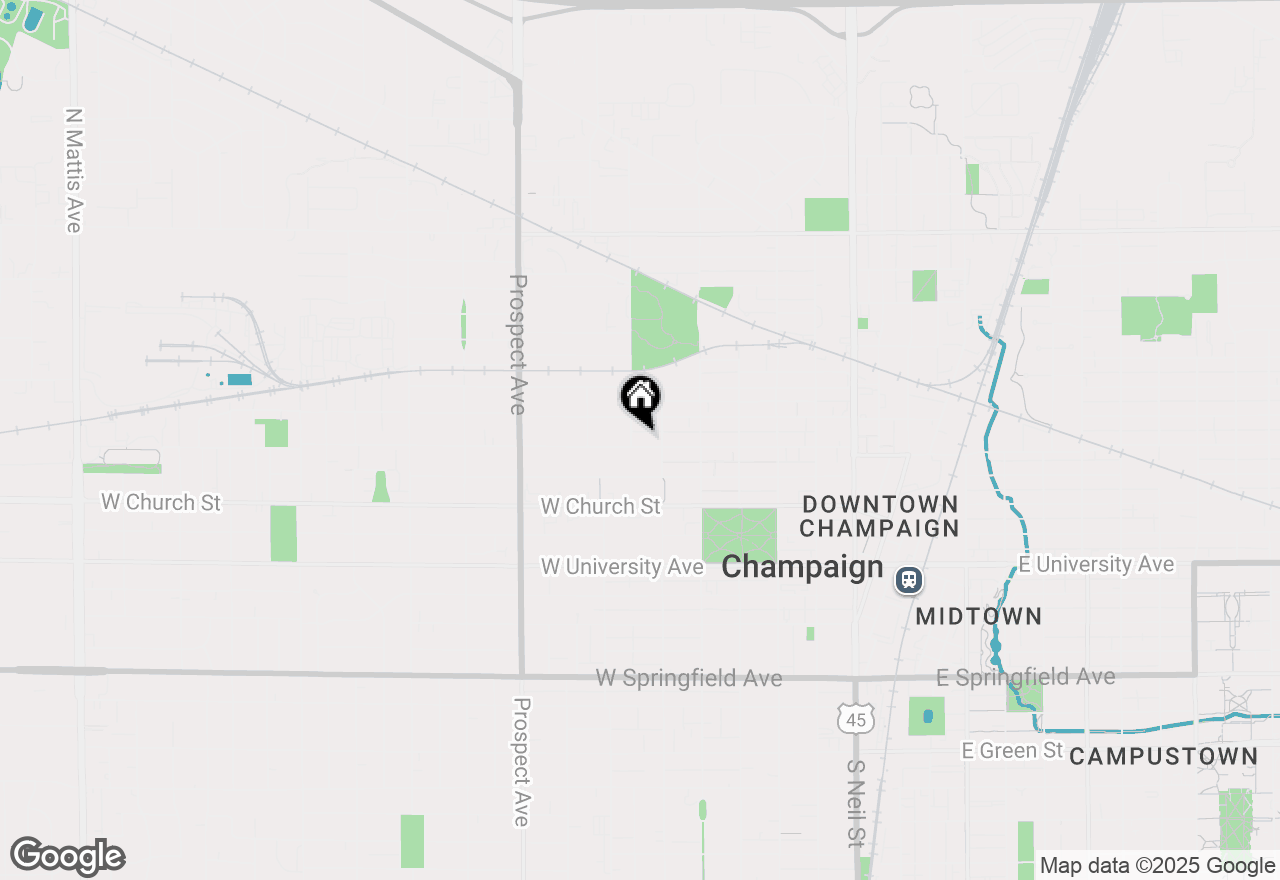 Map of 608 W Washington Street, Champaign, IL 61820