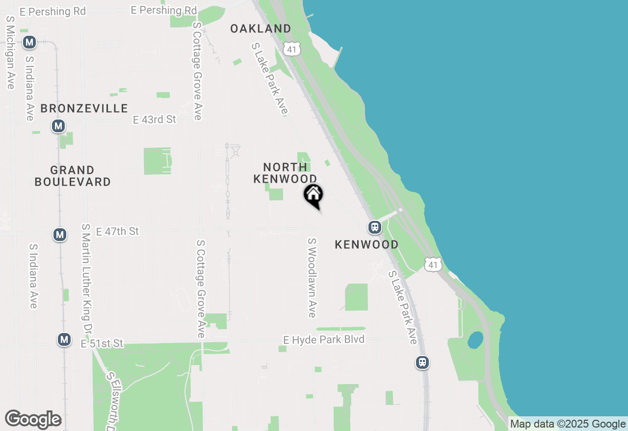 Map of 1203 E 46th Street #4N, Chicago, IL 60653