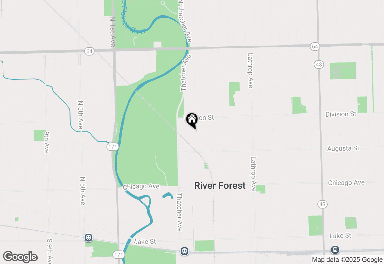 Map of 1117 Keystone Avenue, River Forest, IL 60305