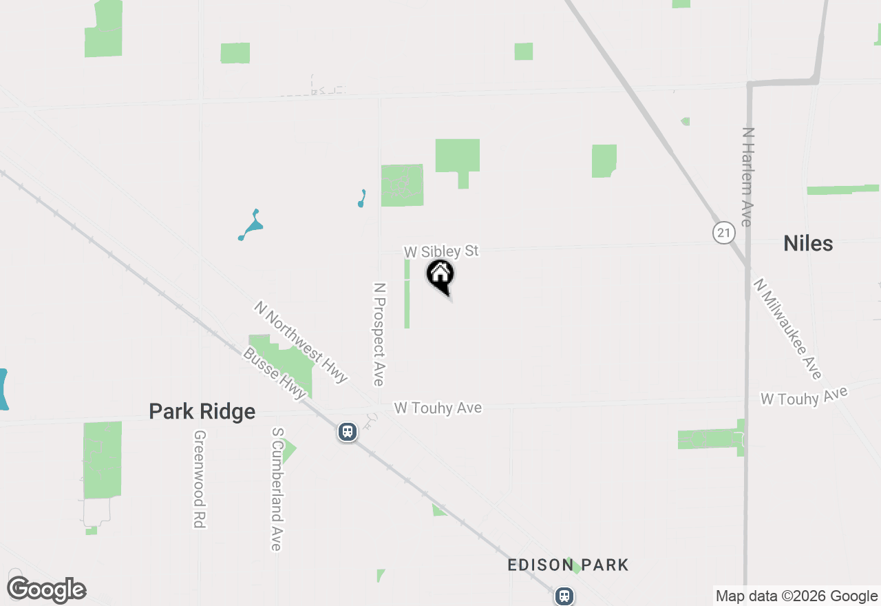 Map of 405 N Washington Avenue, Park Ridge, IL 60068