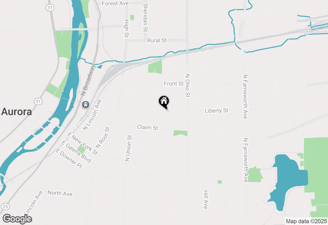 Map of 829 Liberty Street, Aurora, IL 60505