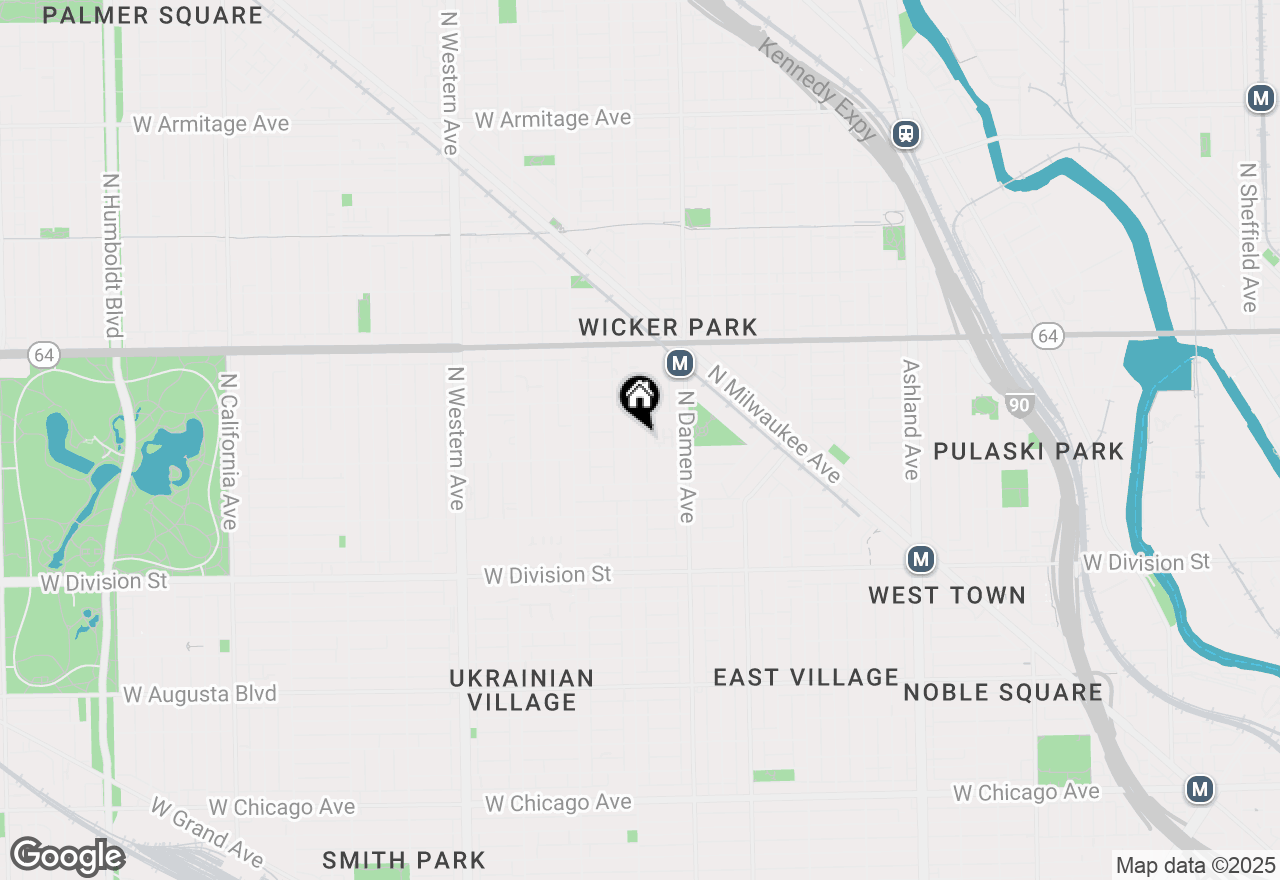 Map of 1407 N Hoyne Avenue, Chicago, IL 60622