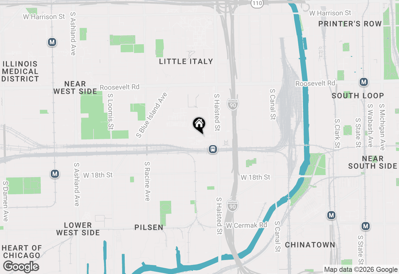 Map of 909 W Village Court, Chicago, IL 60608