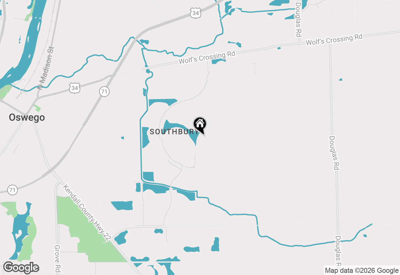 Map of 815 Preston Lane, Oswego, IL 60543