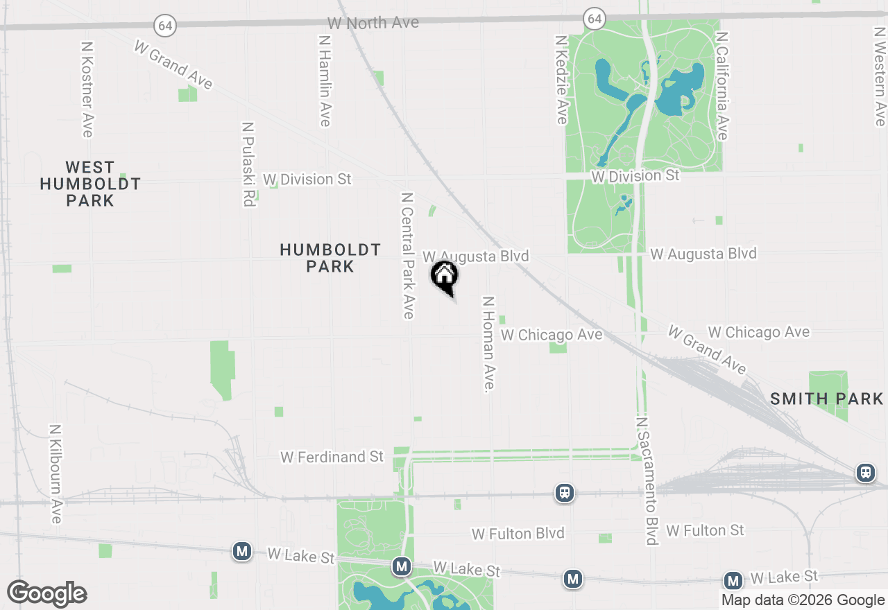 Map of 846 N Saint Louis Avenue, Chicago, IL 60651