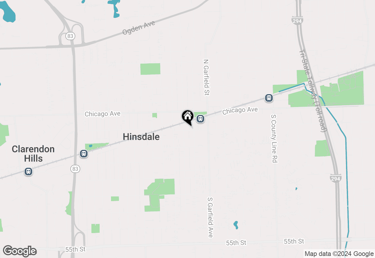 Map of 17 W 1st Street, Hinsdale, IL 60521