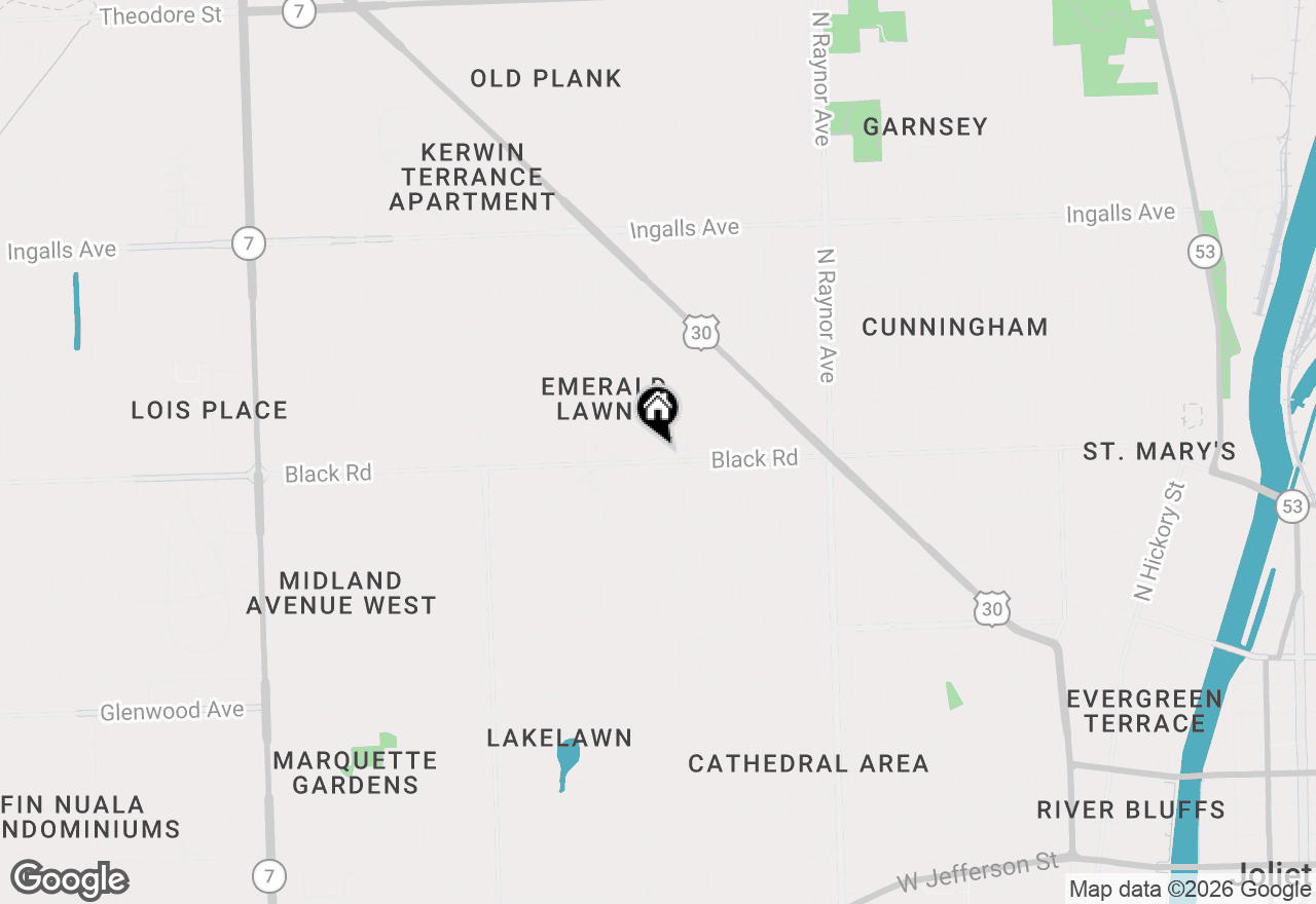 Map of 1103 Black Road, Joliet, IL 60435