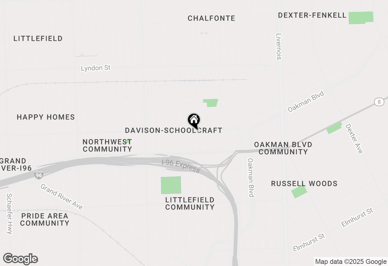 Map of 13641 Cloverlawn Street, Detroit, MI 48238