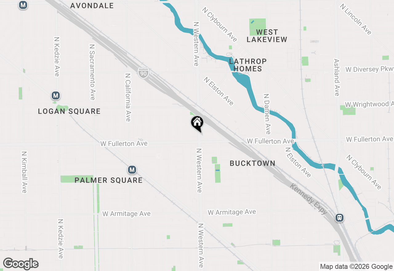 Map of 2418 N Western Avenue #3F, Chicago, IL 60647