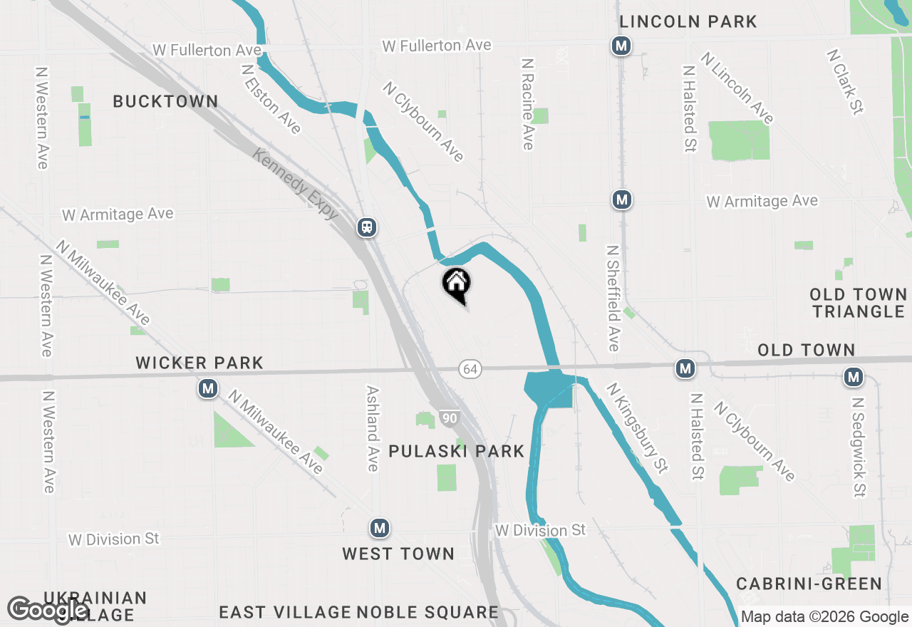 Map of 1686 N Ada Street, Chicago, IL 60642