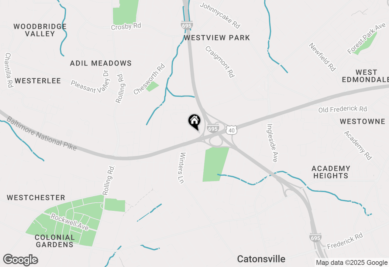 Map of 25 Lincoln Avenue, Catonsville, MD 21228