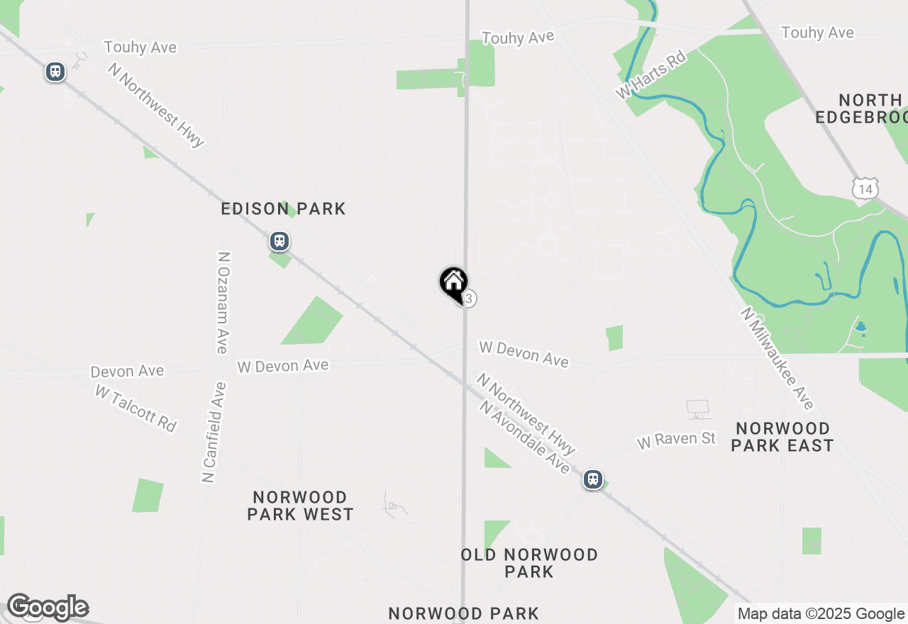 Map of 6527 N Onarga Avenue, Chicago, IL 60631