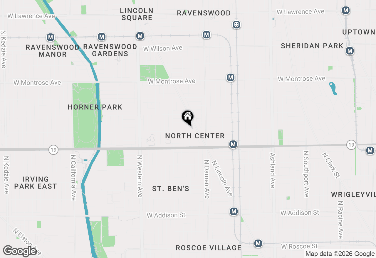 Map of 2102 W Belle Plaine Avenue, Chicago, IL 60618