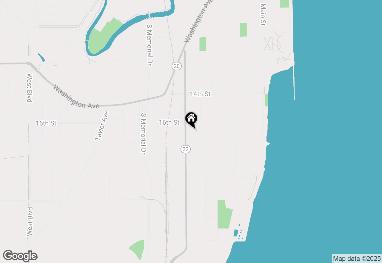 Map of 1634 Mead St, Racine, WI 53403