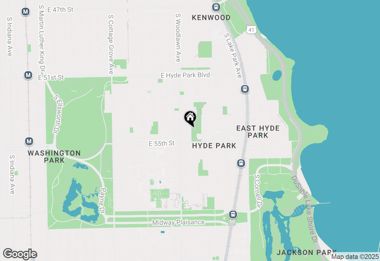 Map of 5456 S Kimbark Avenue #2E, Chicago, IL 60615