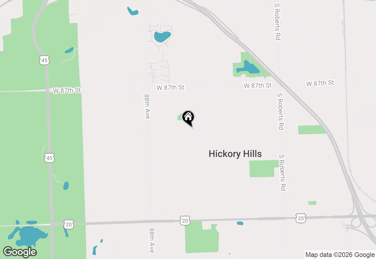 Map of 8932 S 85th Court, Hickory Hills, IL 60457