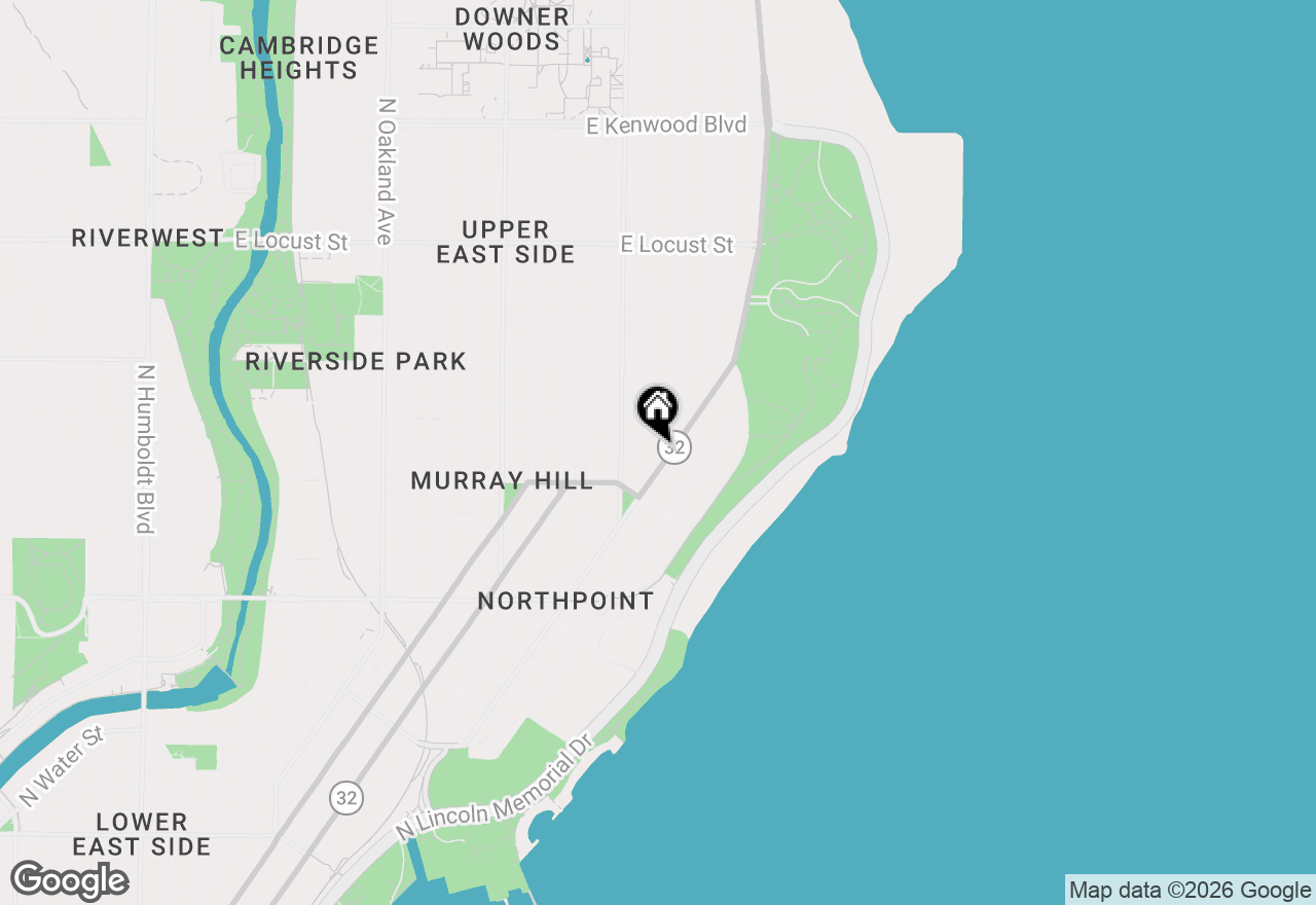 Map of 2555 N Lake Dr #3, Milwaukee, WI 53211
