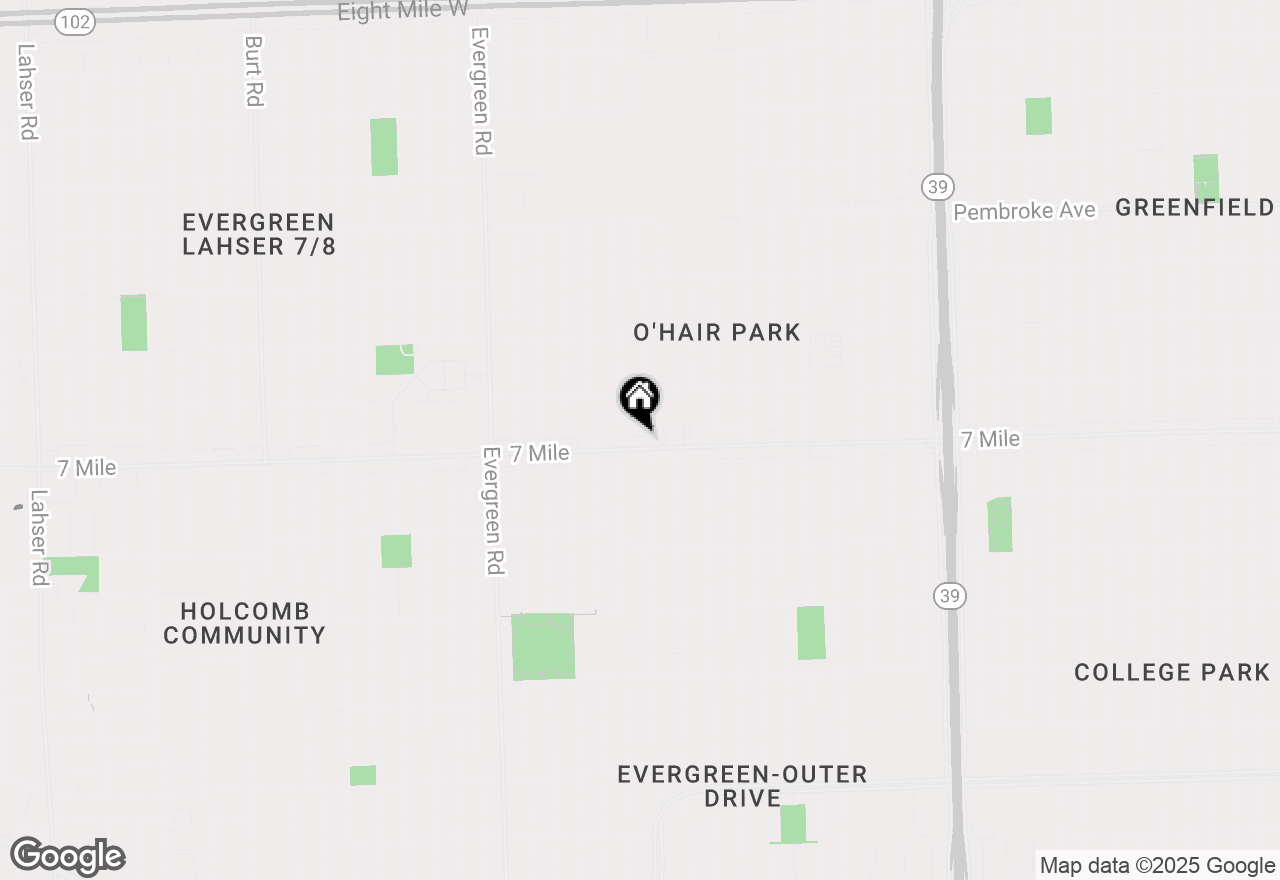 Map of 19316 W 7 Mile Road #19314, Detroit, MI 48219