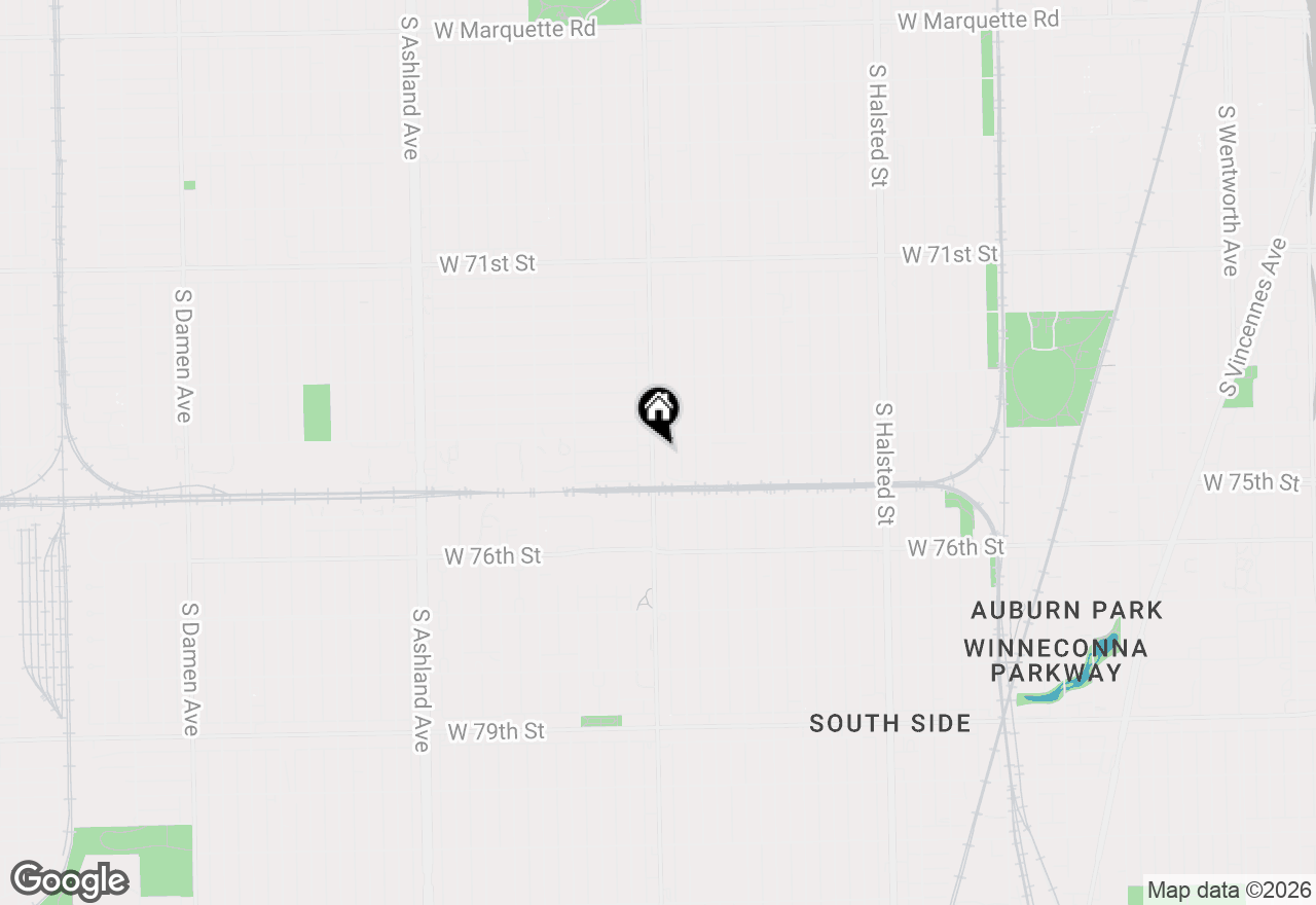 Map of 7417 S Racine Avenue, Chicago, IL 60620