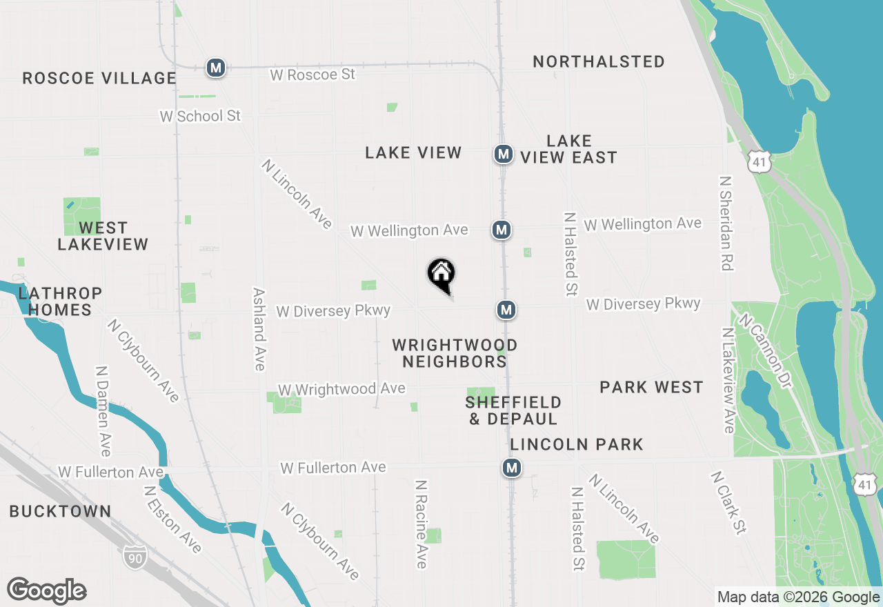 Map of 1130 W Diversey Parkway #4W, Chicago, IL 60614