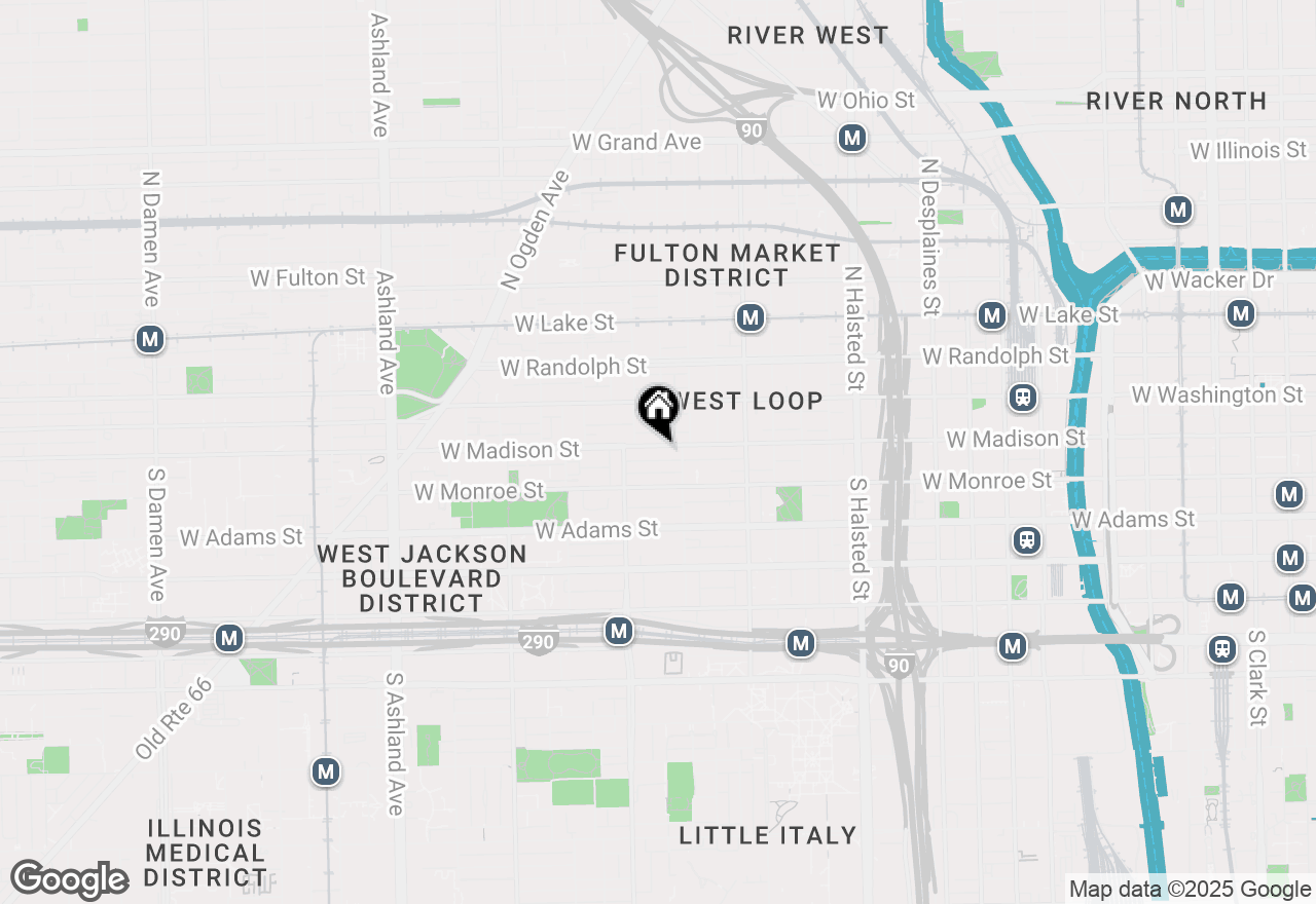 Map of 1133 W Madison Street #2R, Chicago, IL 60607