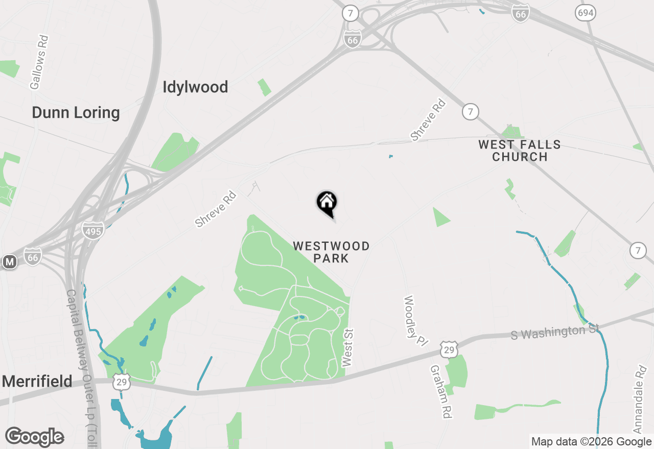 Map of 2527 Midway Street, Falls Church, VA 22046