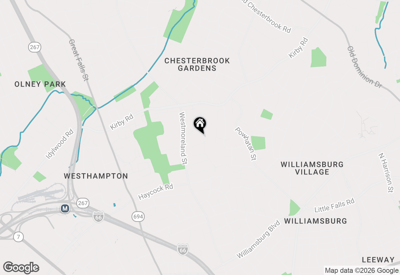 Map of 6607 Midhill Place, Falls Church, VA 22043
