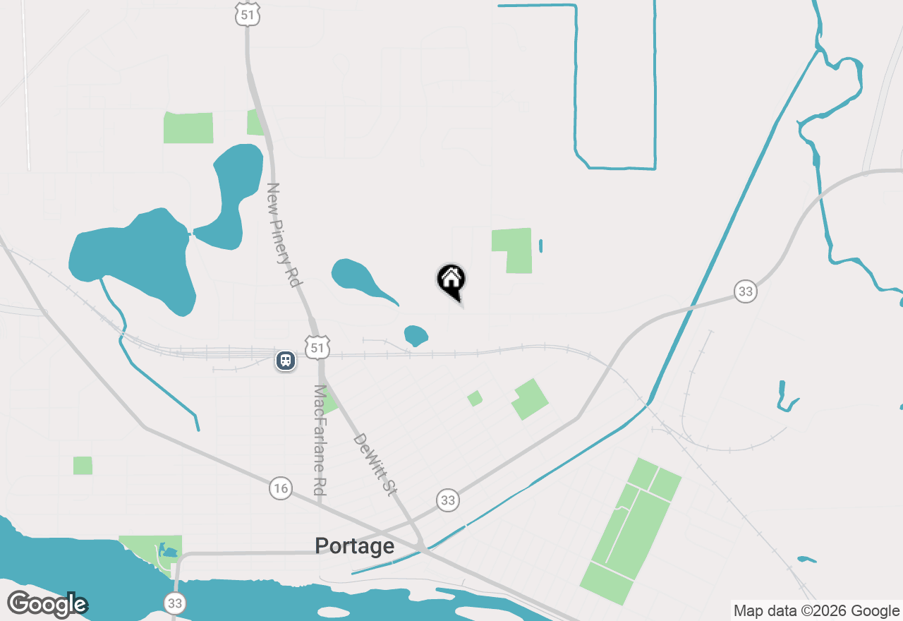 Map of 501 E Albert Street, Portage, WI 53901