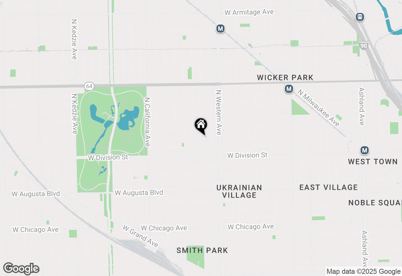 Map of 2505 W Potomac Avenue #3W, Chicago, IL 60622