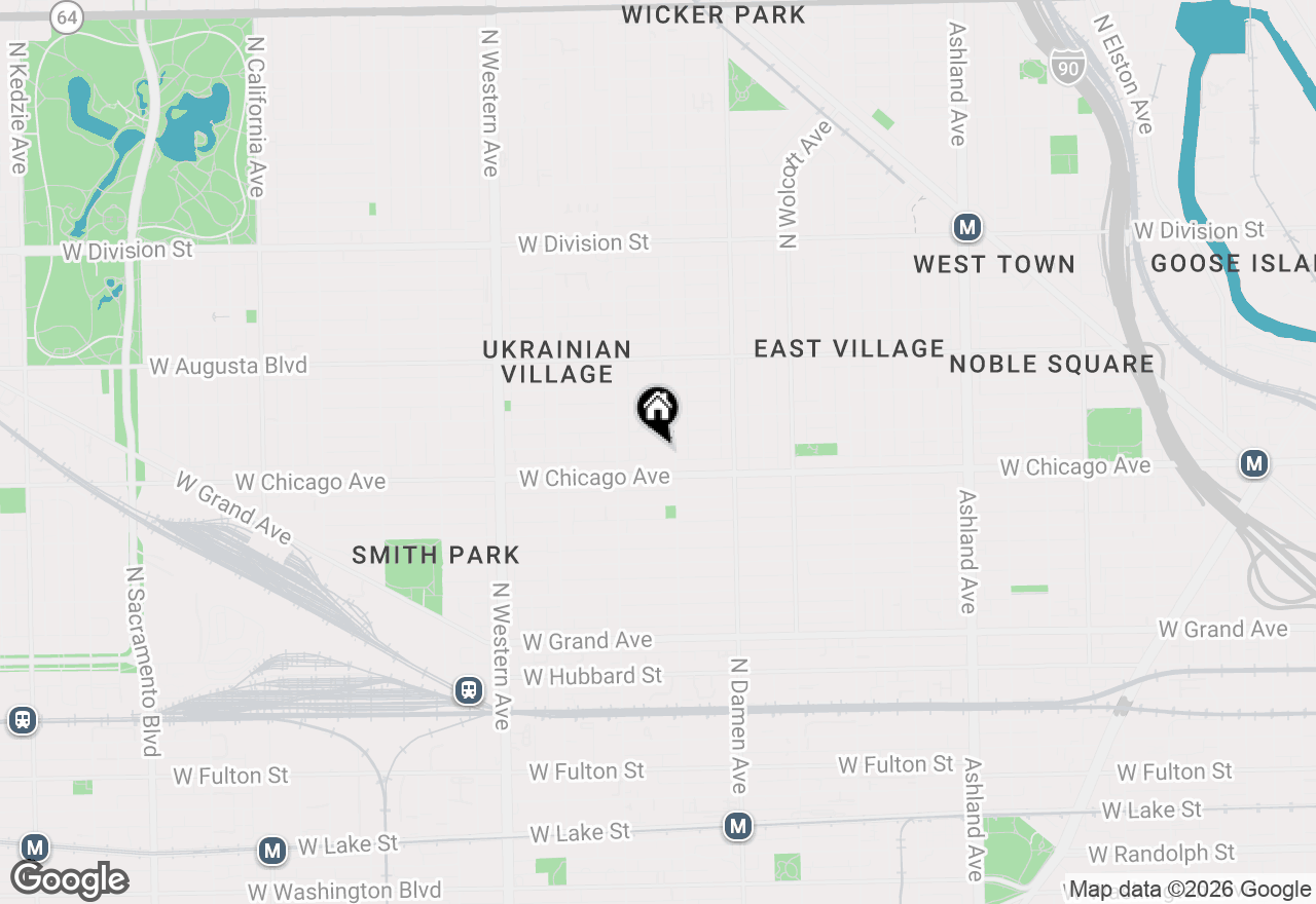 Map of 2117 W Rice Street #4E, Chicago, IL 60622